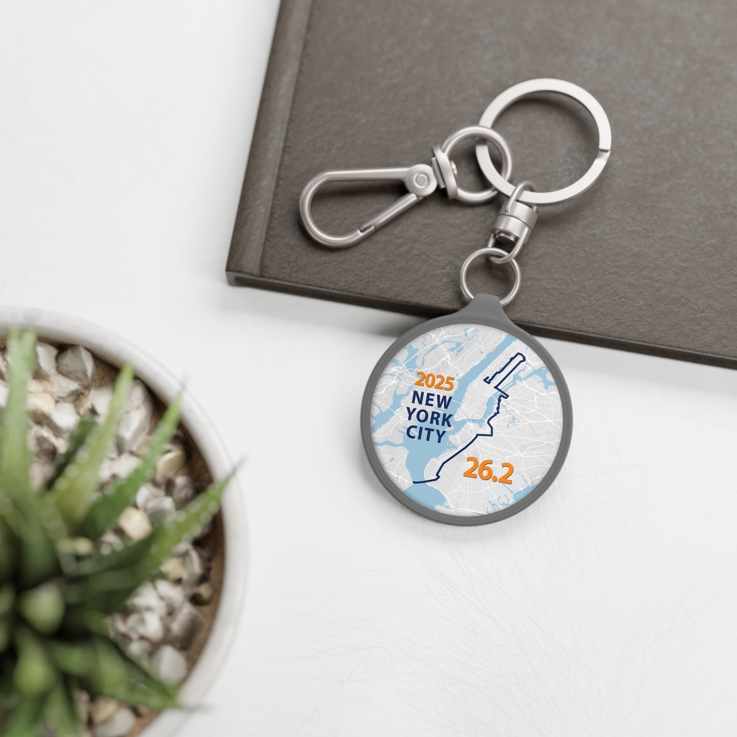 2025 NYC 26.2 Keyring Tag, Custom Keychain, Unique Gift for Runners, Motivational Keepsake, Race Day Favor
