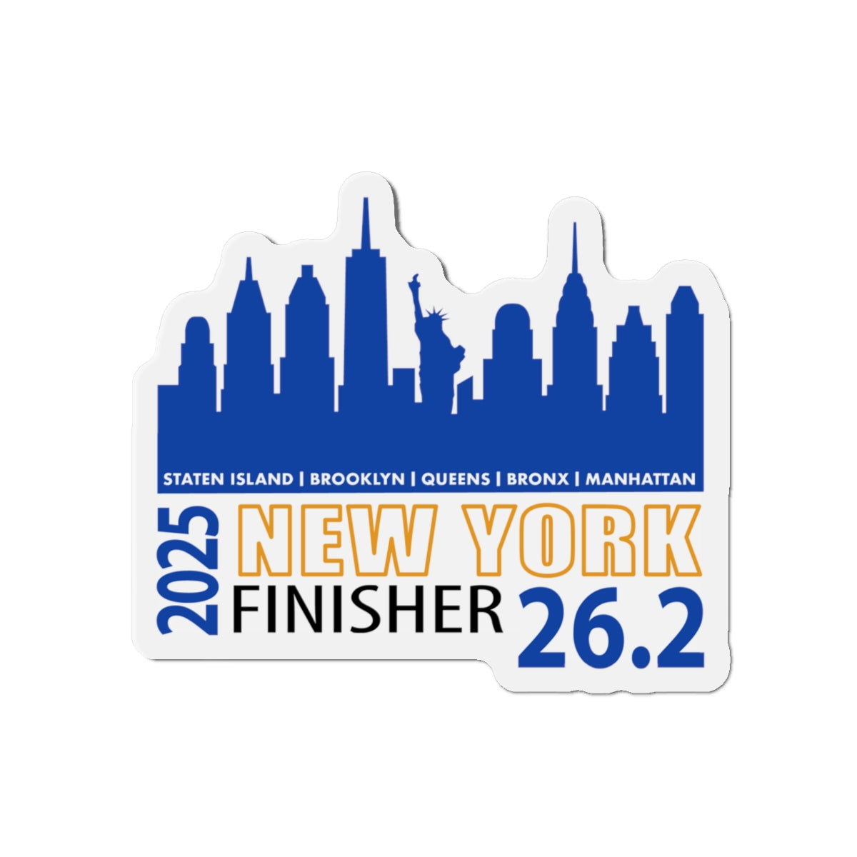 2025 NYC 26.2 Die-Cut Magnet | 2025 Race Souvenir | Ideal for Runners, Fitness Enthusiasts, Wall Art, Refrigerator Decor, Gift Idea