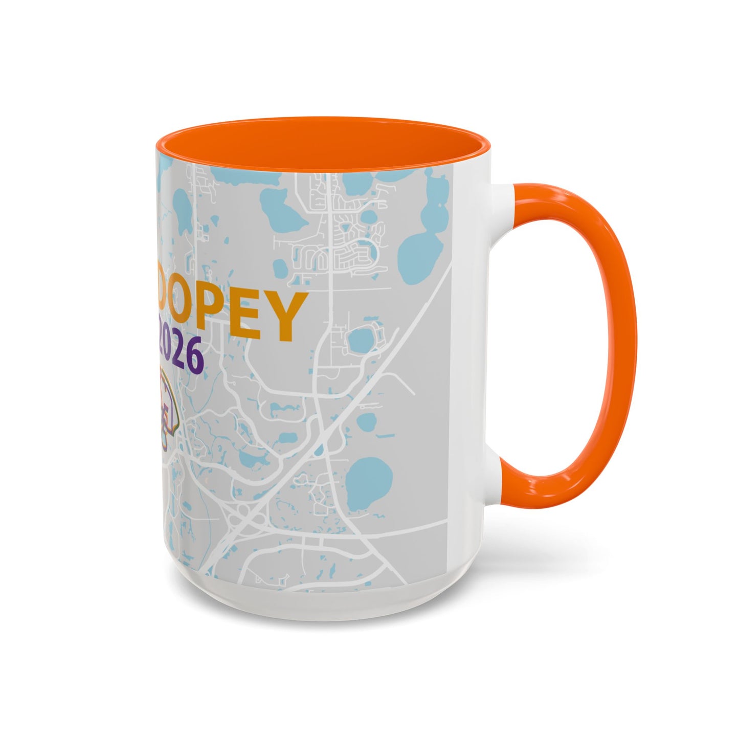 Dopey 48.6 2026 Map Route Mug | Accent Coffee Mug 11oz/15oz