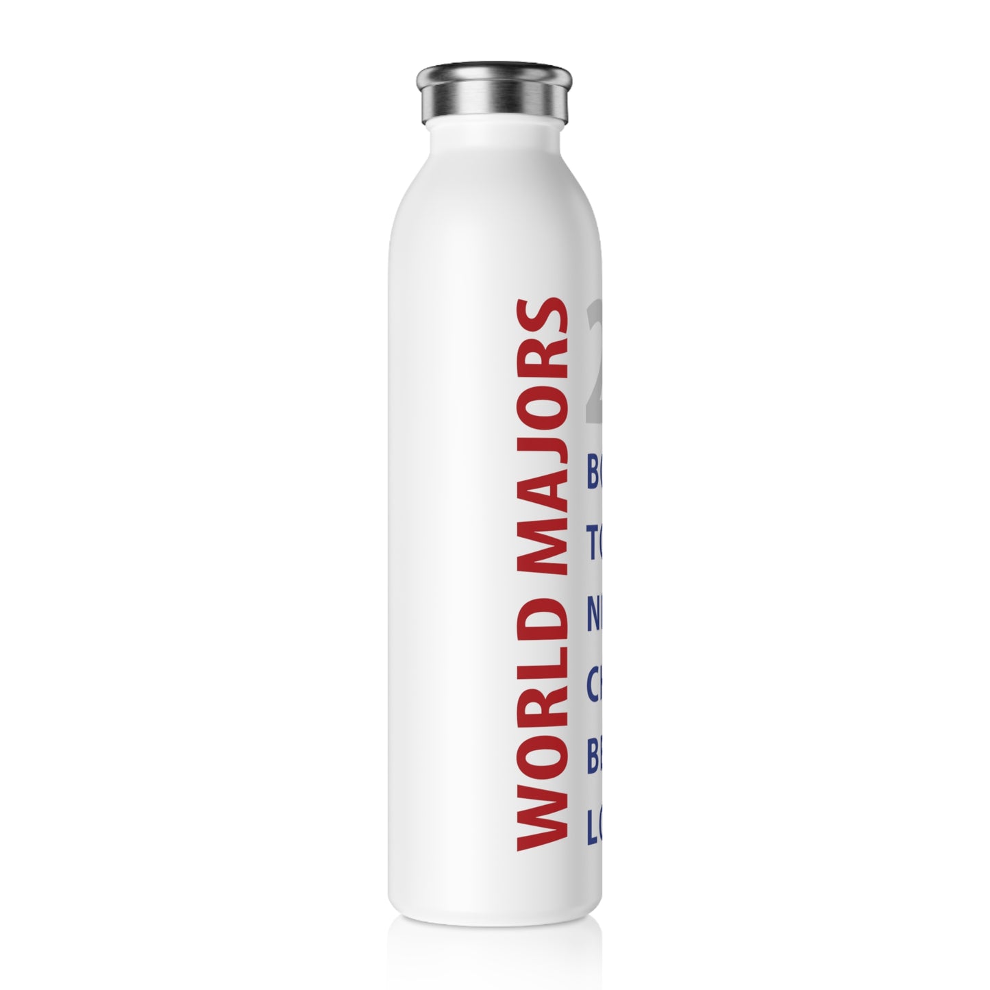 Major Marathons List Slim Water Bottle