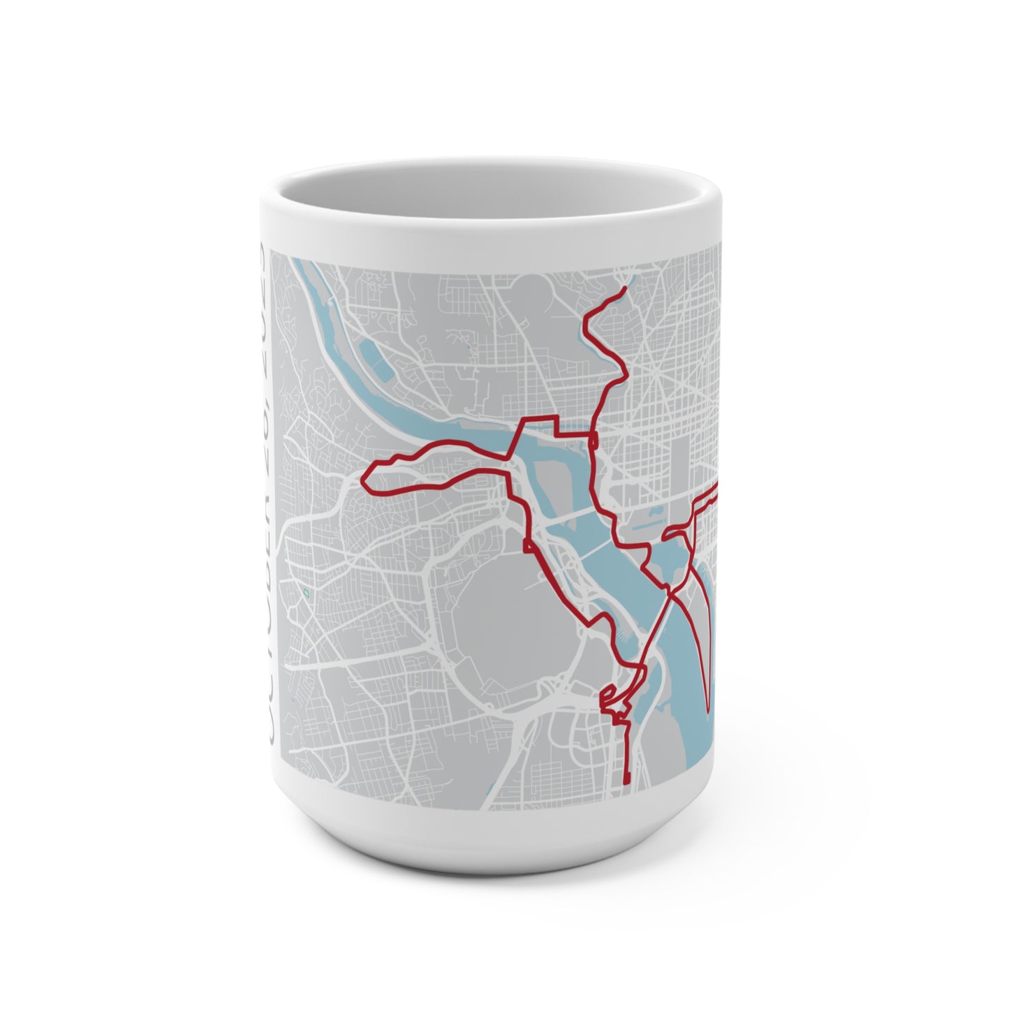 2025 MCM Finisher City Map Mug - 15oz Ceramic Coffee Cup