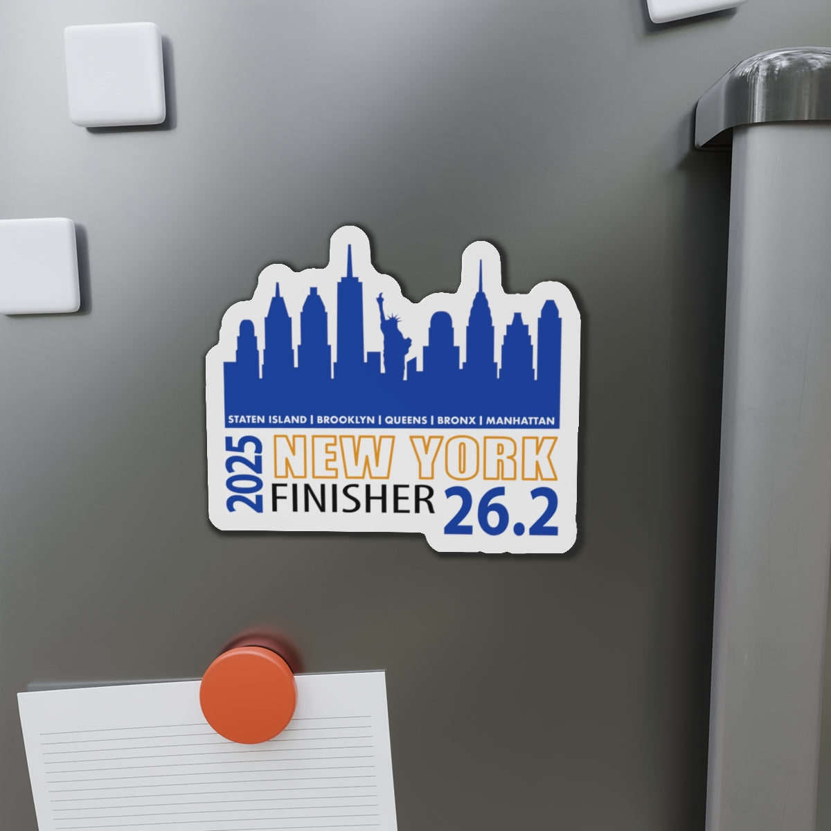 2025 NYC 26.2 Die-Cut Magnet | 2025 Race Souvenir | Ideal for Runners, Fitness Enthusiasts, Wall Art, Refrigerator Decor, Gift Idea