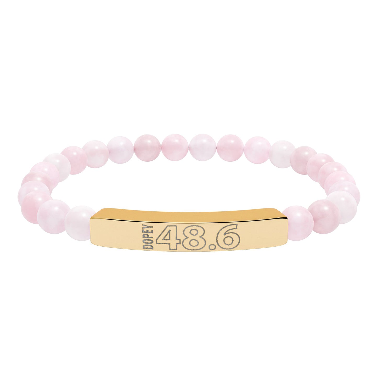 Dopey 48.6 Achievement Bracelet Natural Stone Stretch Bracelet | Engraving