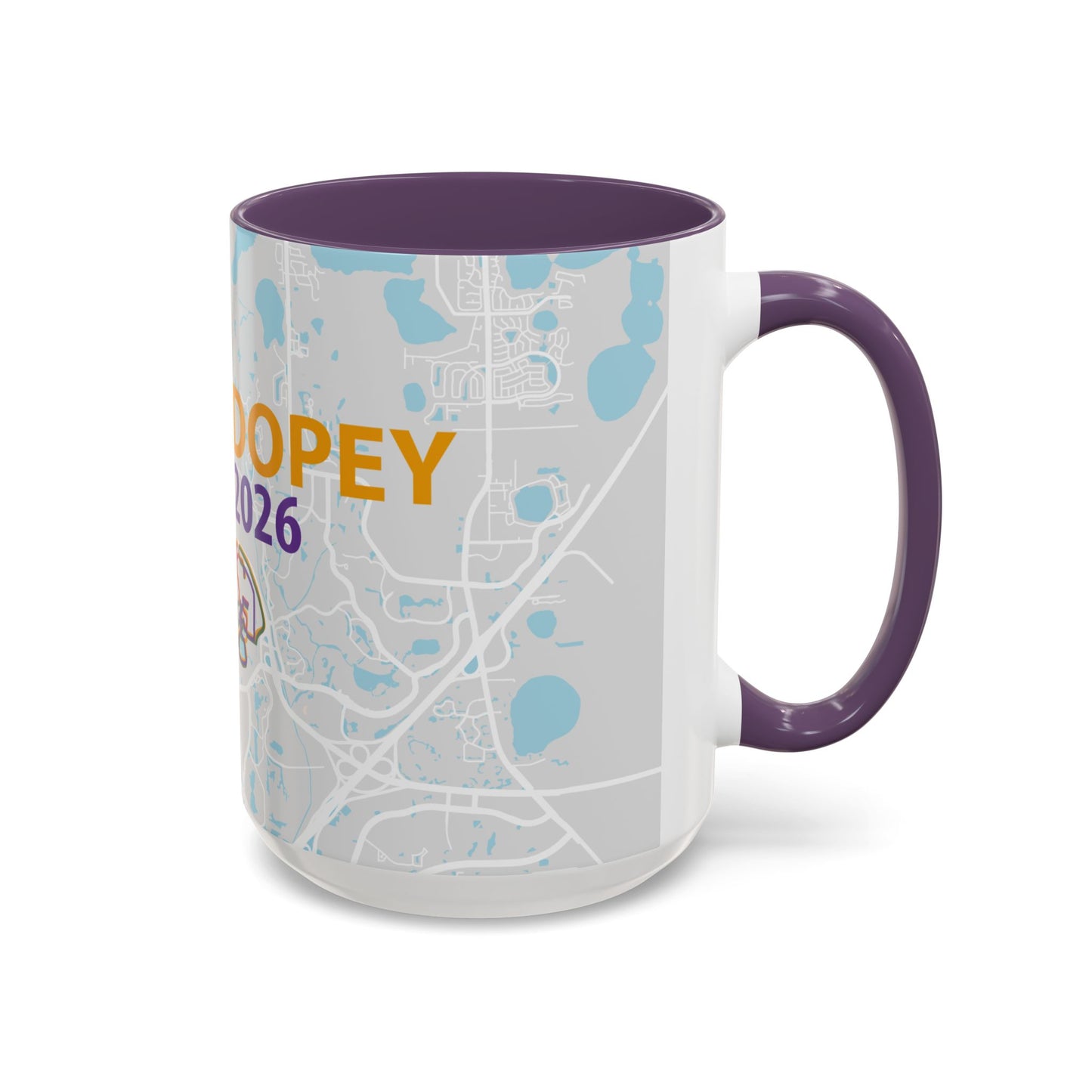 Dopey 48.6 2026 Map Route Mug | Accent Coffee Mug 11oz/15oz