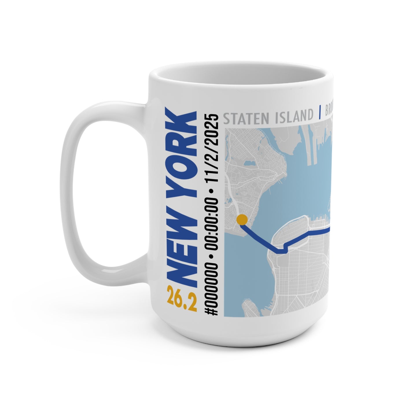 NYC 26.2 Custom Coffee Mug 15oz