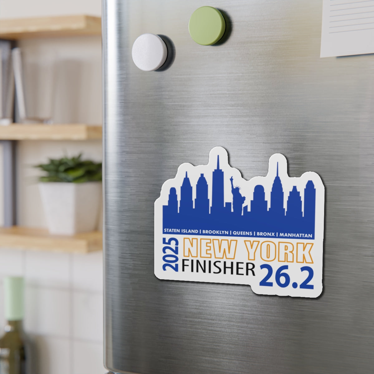 2025 NYC 26.2 Die-Cut Magnet | 2025 Race Souvenir | Ideal for Runners, Fitness Enthusiasts, Wall Art, Refrigerator Decor, Gift Idea
