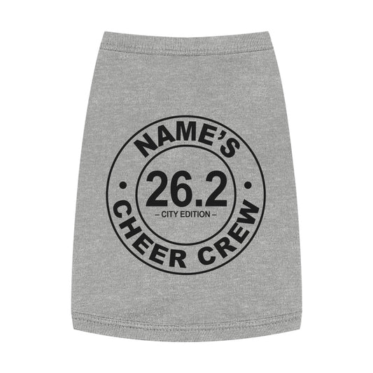 Cheer Crew Pet Tank Top | Personalized Dog Apparel for Runners, Active Pets, Gifts for Pet Lovers, Marathon Support