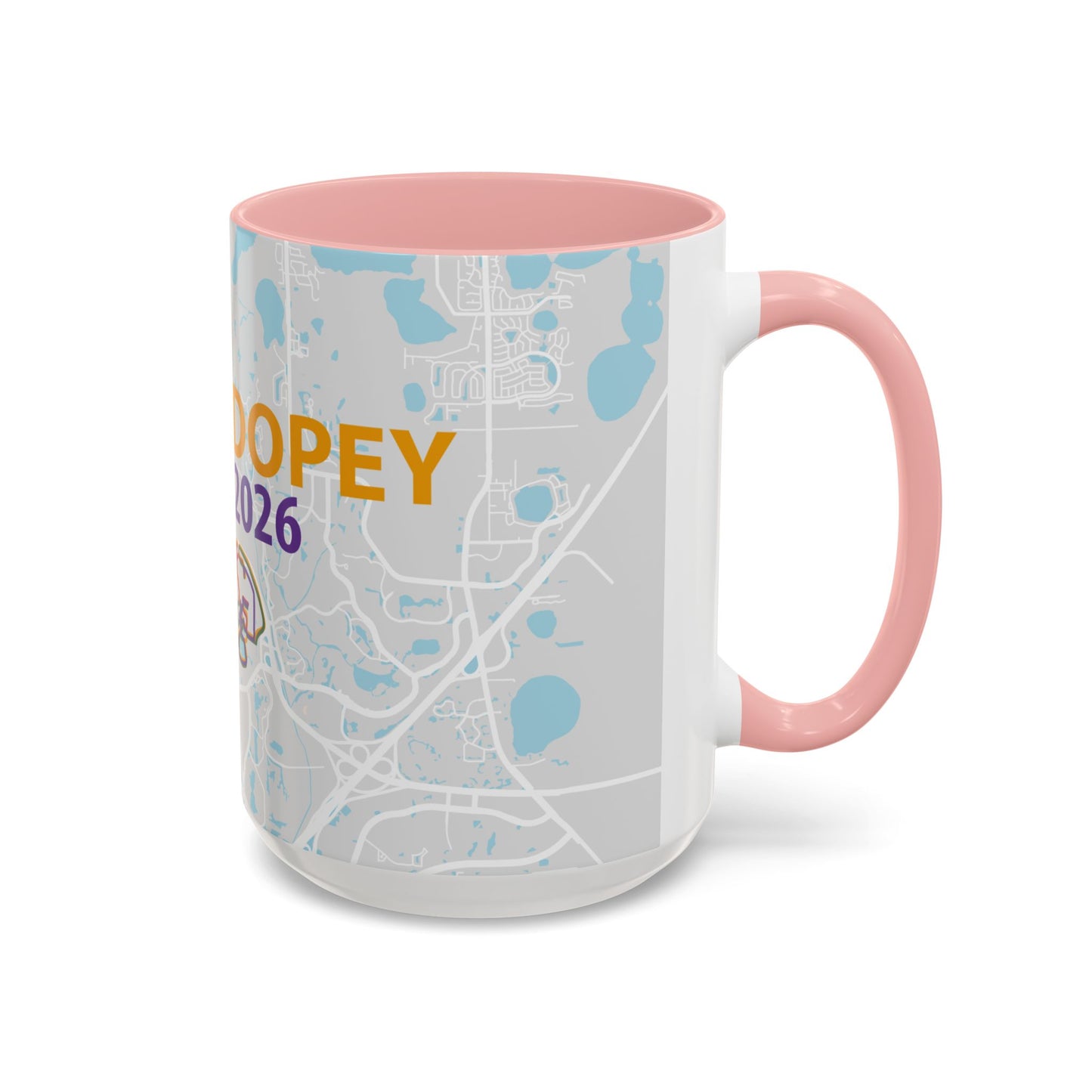 Dopey 48.6 2026 Map Route Mug | Accent Coffee Mug 11oz/15oz