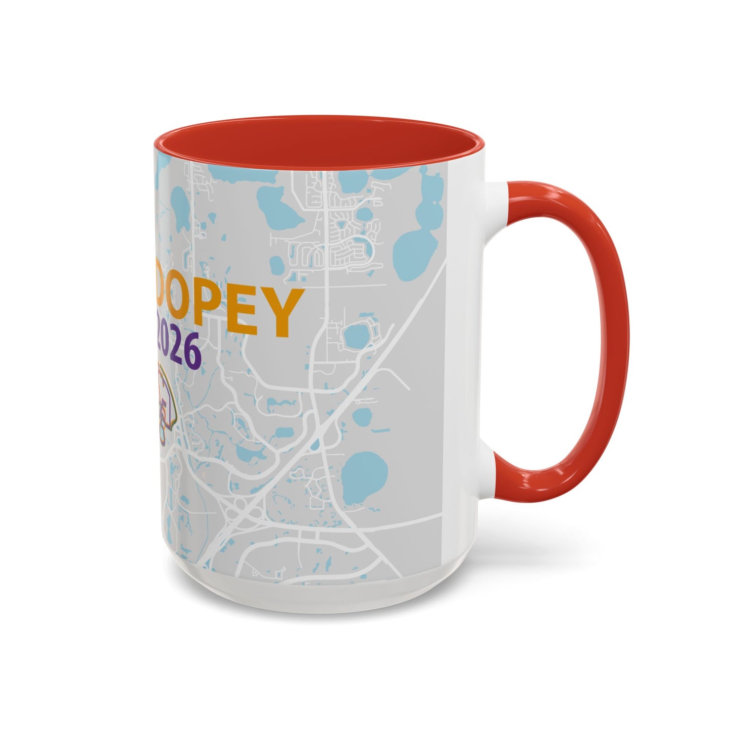 Dopey 48.6 2026 Map Route Mug | Accent Coffee Mug 11oz/15oz