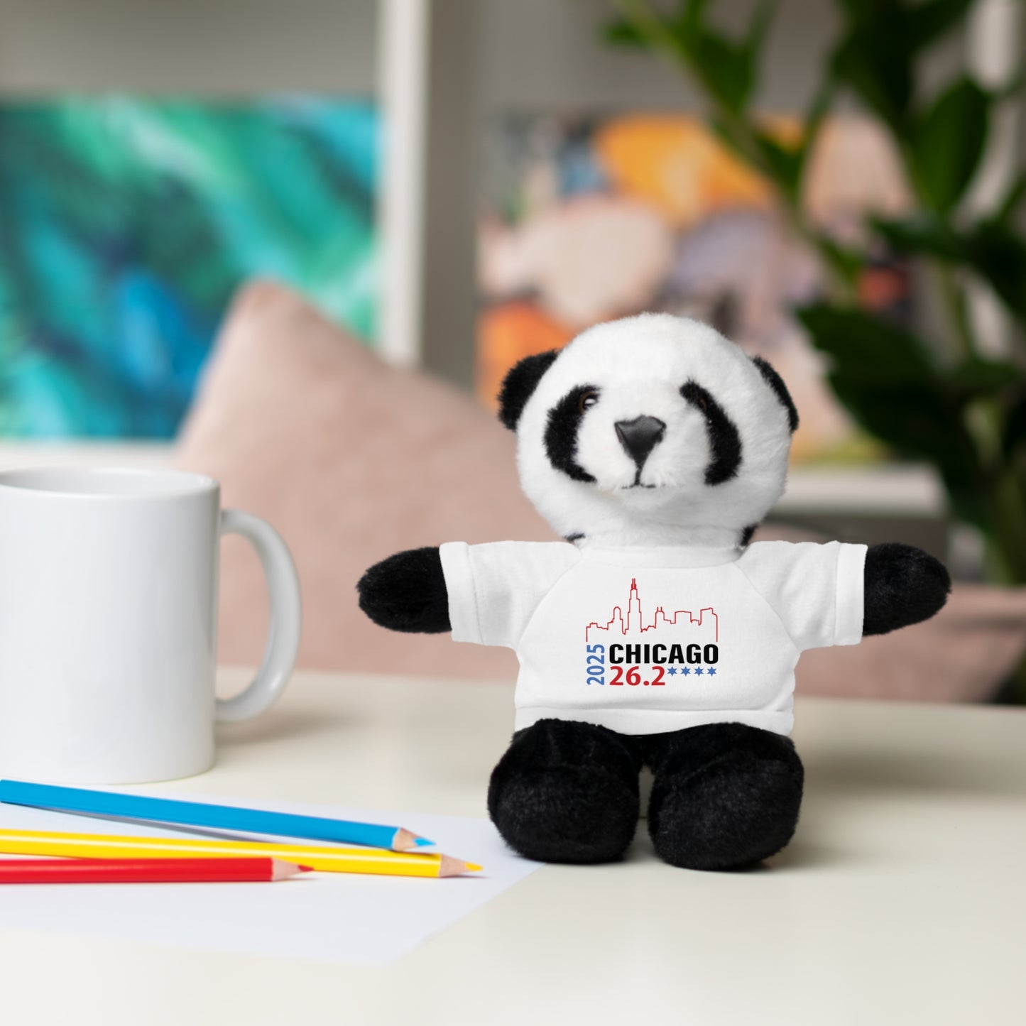 Chicago Marathon Finishers Stuffed Bear, Personalized Gift, Collector's Item, Cute Prize for Kids, Teddy Bear with Tee