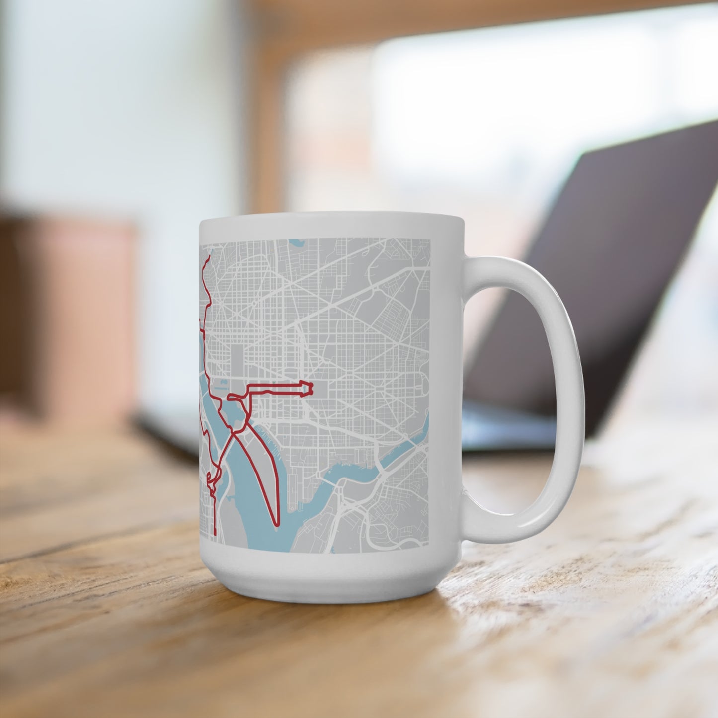 2025 MCM Finisher City Map Mug - 15oz Ceramic Coffee Cup