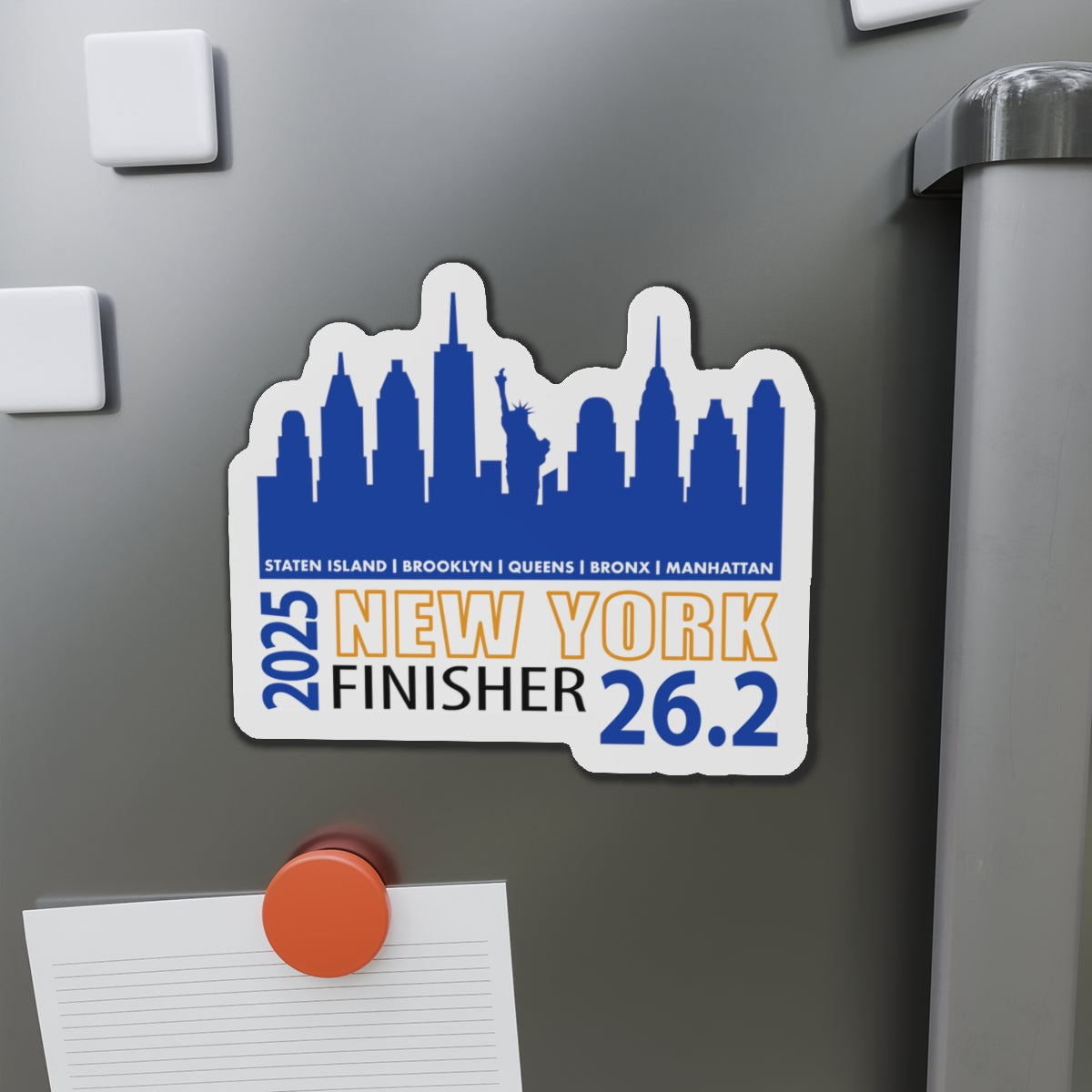 2025 NYC 26.2 Die-Cut Magnet | 2025 Race Souvenir | Ideal for Runners, Fitness Enthusiasts, Wall Art, Refrigerator Decor, Gift Idea