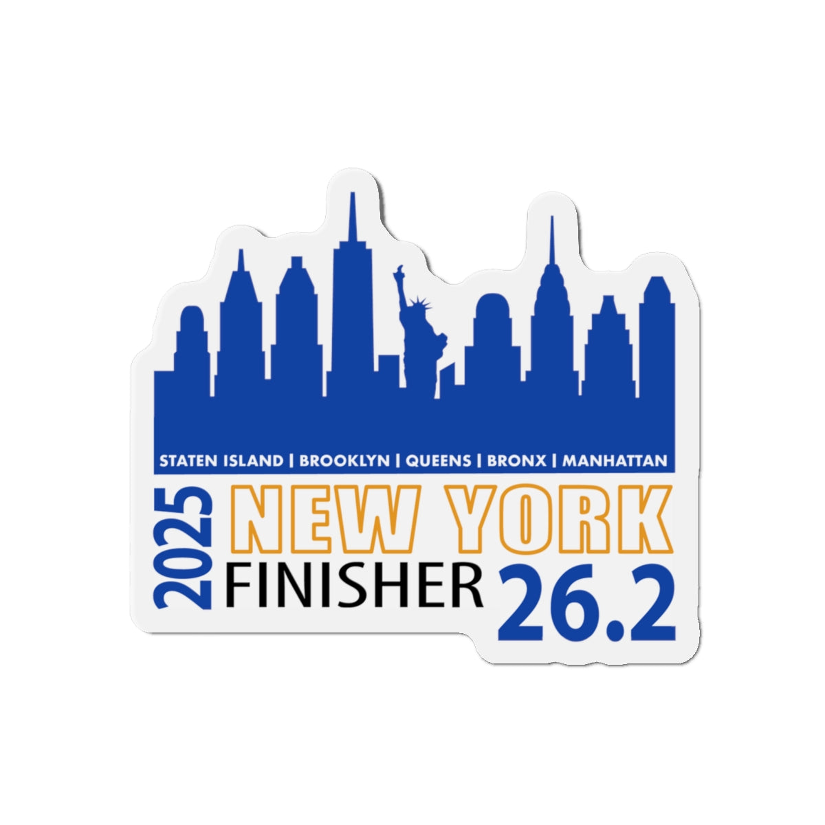 2025 NYC 26.2 Die-Cut Magnet | 2025 Race Souvenir | Ideal for Runners, Fitness Enthusiasts, Wall Art, Refrigerator Decor, Gift Idea