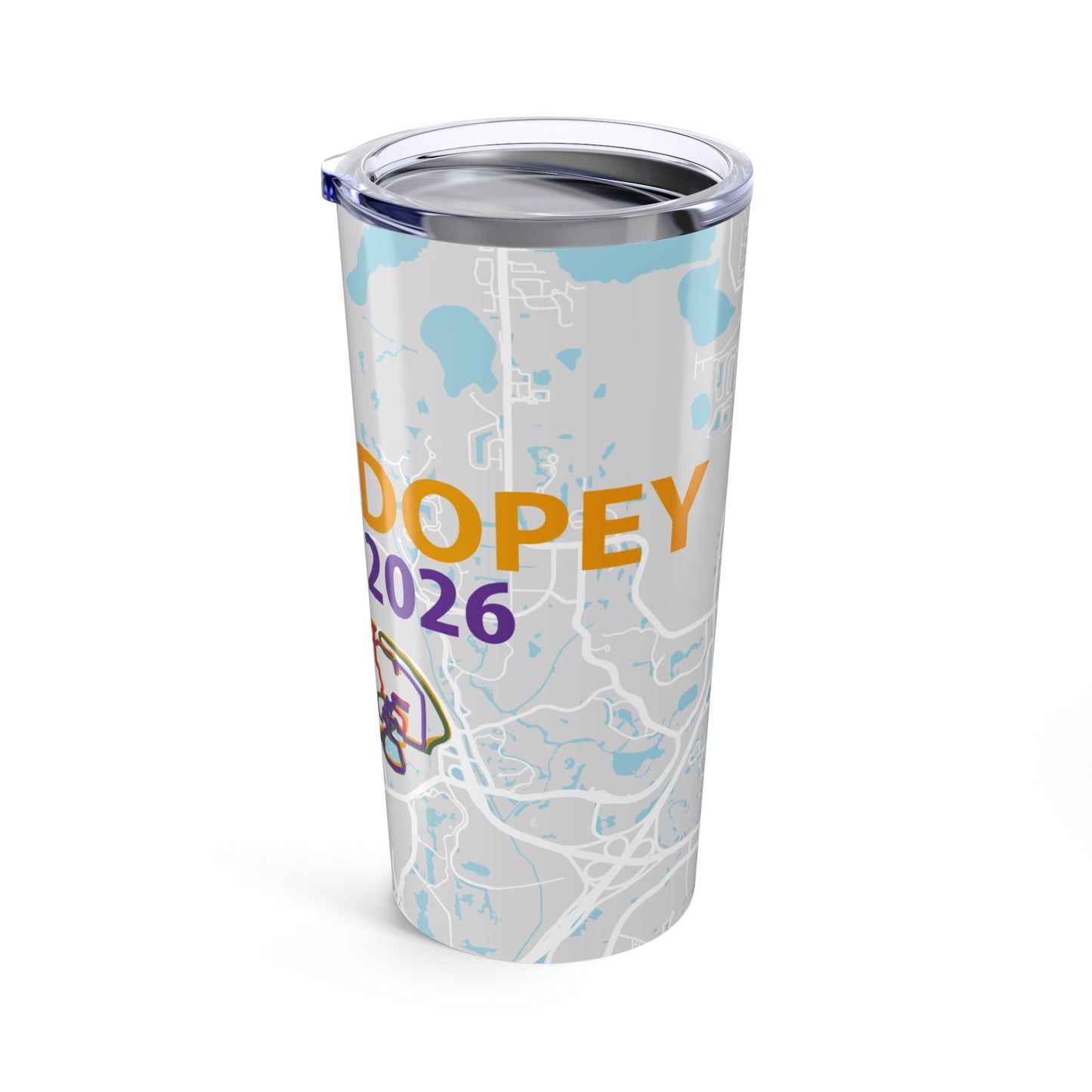 2026 Dopey 48.8 Map Tumbler 20oz | Colorful Course Map, Distance Marker