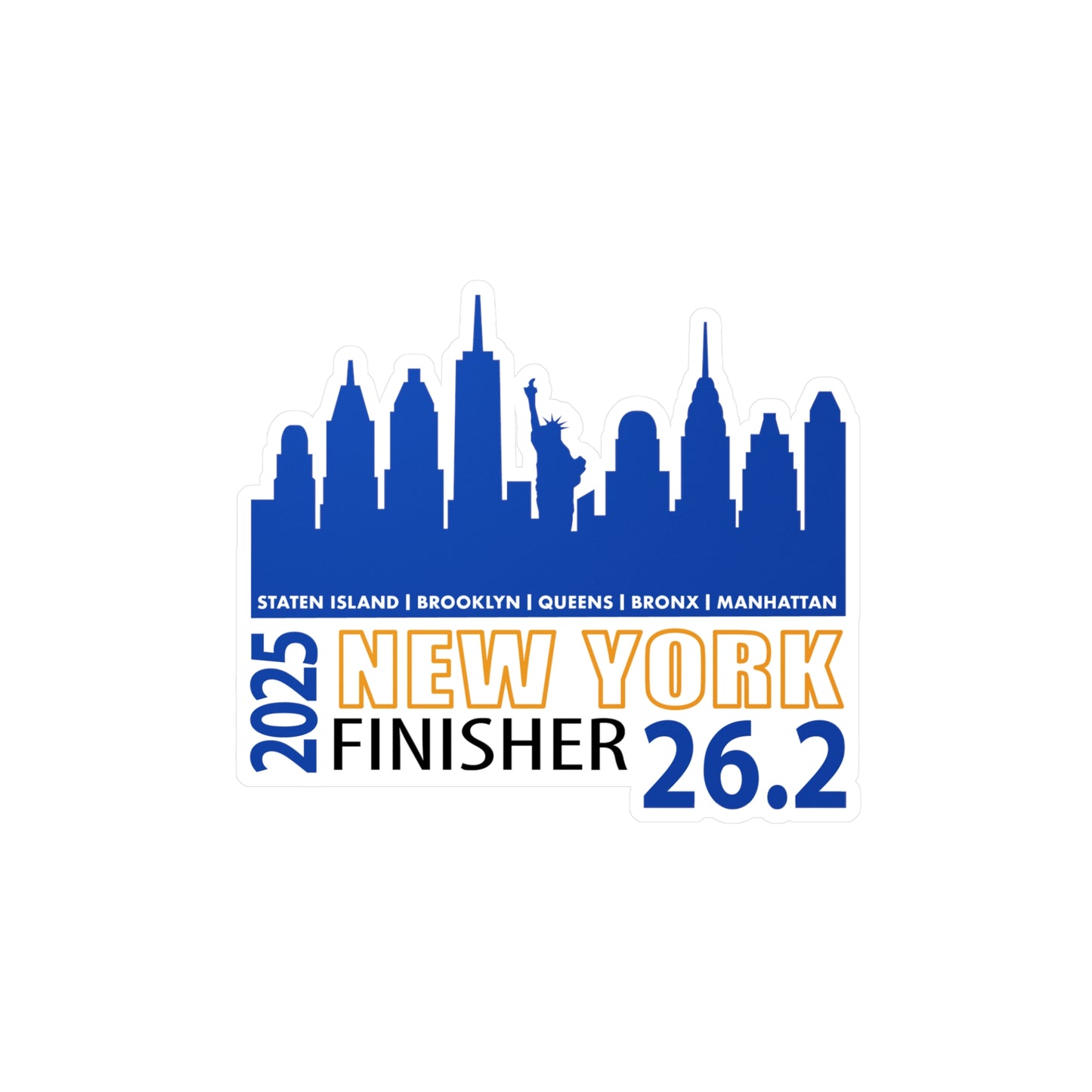 NYC 26.2 Vinyl Decal, 26.2 Sticker, Running Gift, Race Day Decor, Sports Enthusiast Vinyl