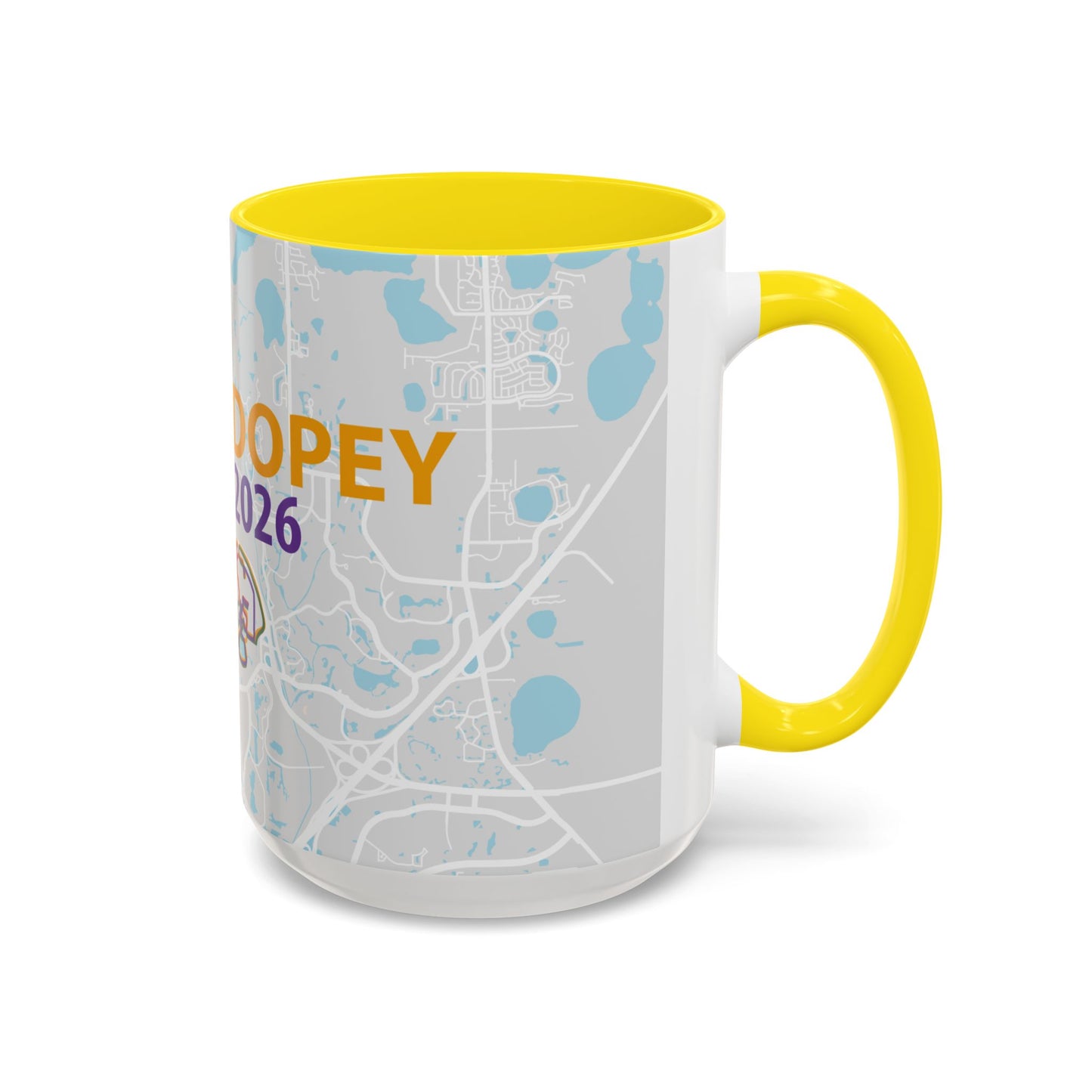 Dopey 48.6 2026 Map Route Mug | Accent Coffee Mug 11oz/15oz
