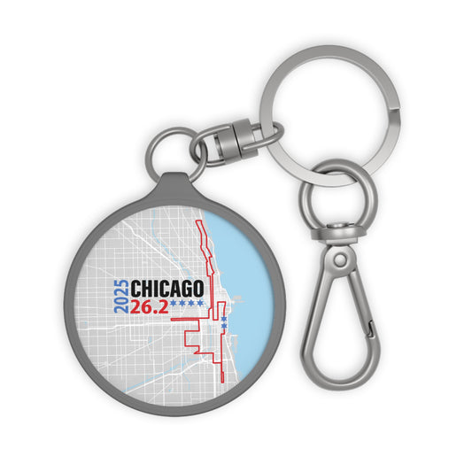2025 Chicago 26.2 Keyring Tag, Custom Keychain, Unique Gift for Runners, Motivational Keepsake, Race Day Favor