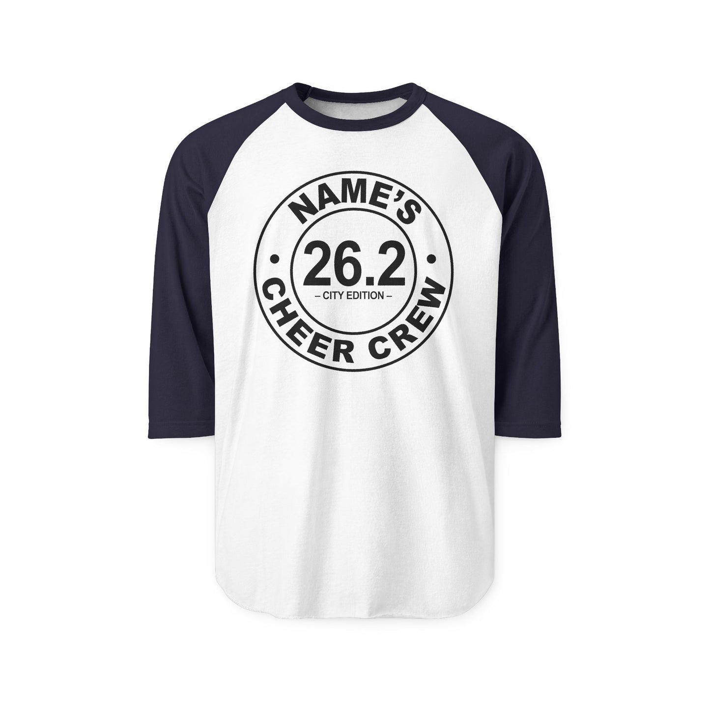 Personalized Cheer Crew Raglan Shirt for Runners, Customizable Sports Tee, Perfect Gift for Marathon Fans, Running Team Apparel, [...]