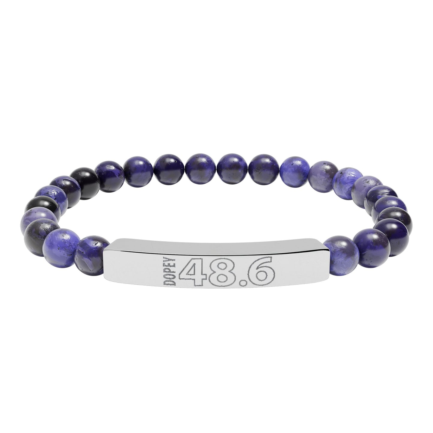 Dopey 48.6 Achievement Bracelet Natural Stone Stretch Bracelet | Engraving