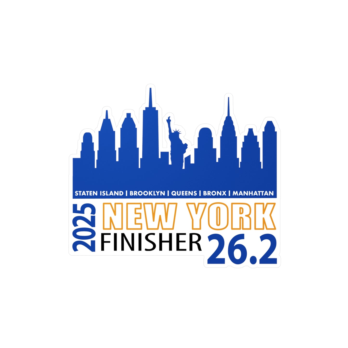 NYC 26.2 Vinyl Decal, 26.2 Sticker, Running Gift, Race Day Decor, Sports Enthusiast Vinyl