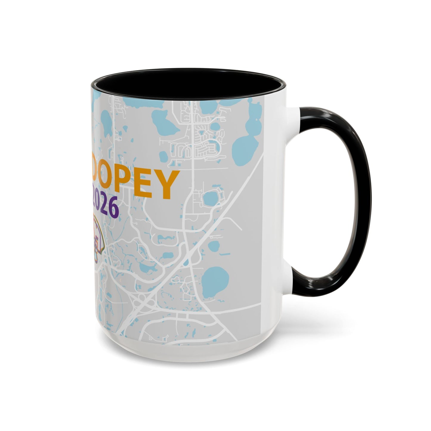 Dopey 48.6 2026 Map Route Mug | Accent Coffee Mug 11oz/15oz