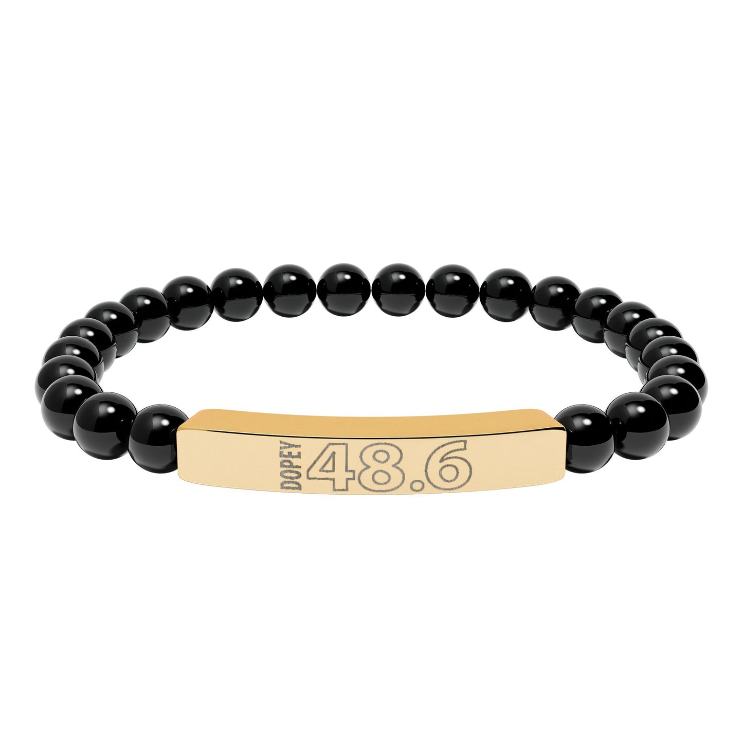 Dopey 48.6 Achievement Bracelet Natural Stone Stretch Bracelet | Engraving