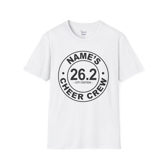 Personalized Cheer Crew T-Shirt, Custom Running Shirt, Marathon Support Tee, Gift for Runners, 26.2 City Edition Tee