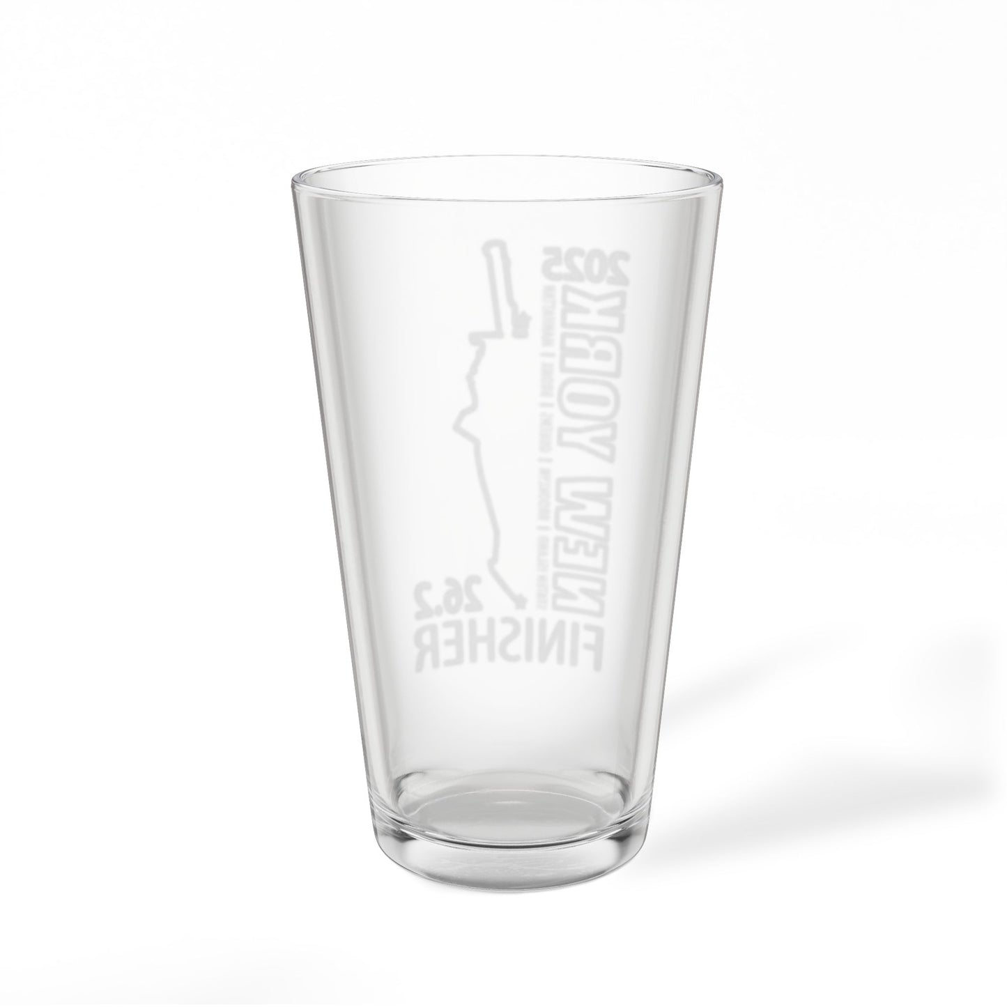 2025 NYC 26.2 Finisher Pint Mixing Glass - 16oz Engraved