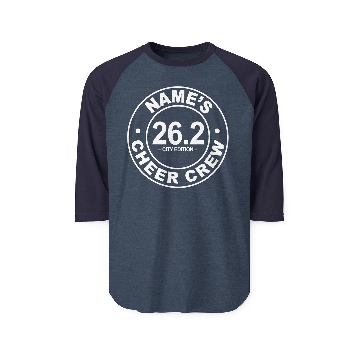 Personalized Cheer Crew Raglan Shirt for Runners, Customizable Sports Tee, Perfect Gift for Marathon Fans, Running Team Apparel, [...]