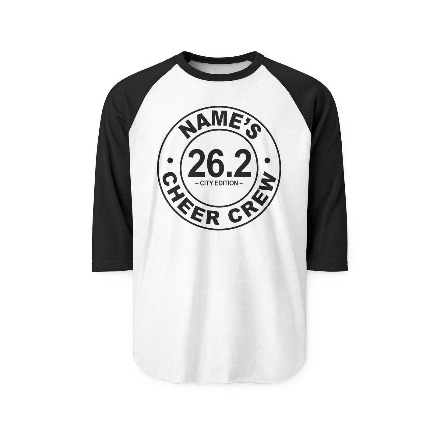 Personalized Cheer Crew Raglan Shirt for Runners, Customizable Sports Tee, Perfect Gift for Marathon Fans, Running Team Apparel, [...]