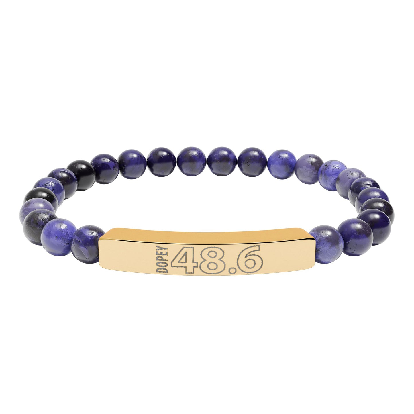 Dopey 48.6 Achievement Bracelet Natural Stone Stretch Bracelet | Engraving