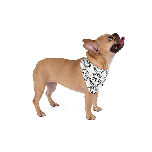 Customizable Pet Bandana Marathon Cheer Crew, Dog Apparel for Events, Dog Scarf, Pet Accessory, Personalized Dog Gear