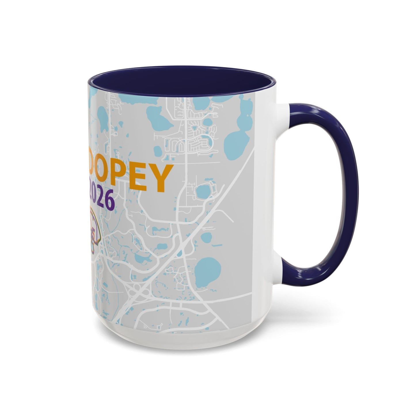 Dopey 48.6 2026 Map Route Mug | Accent Coffee Mug 11oz/15oz