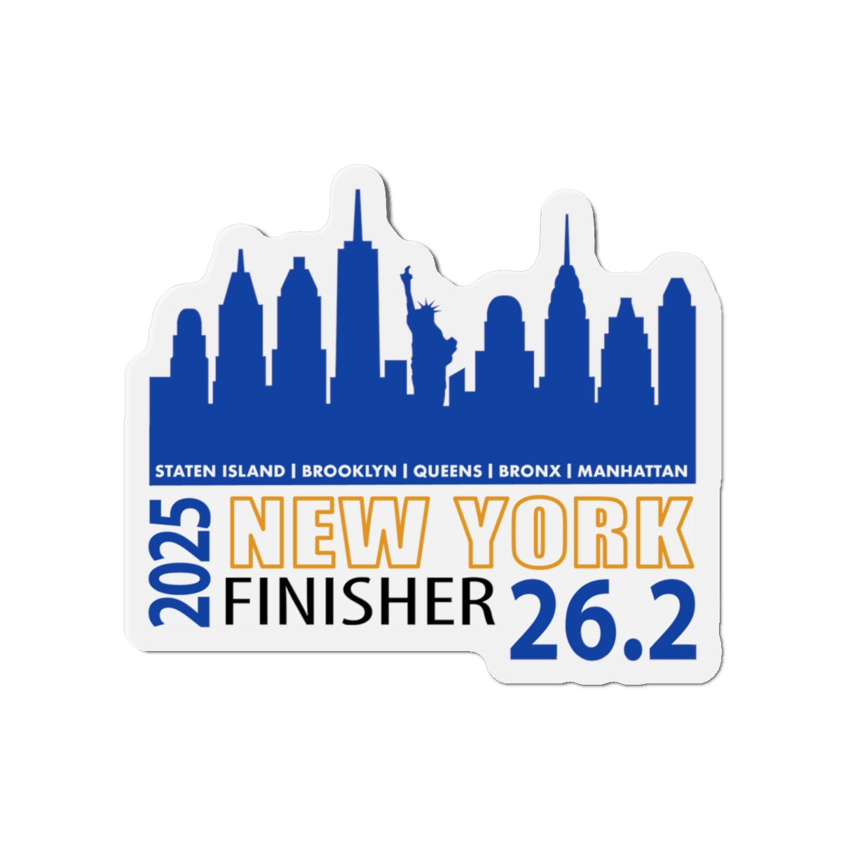2025 NYC 26.2 Die-Cut Magnet | 2025 Race Souvenir | Ideal for Runners, Fitness Enthusiasts, Wall Art, Refrigerator Decor, Gift Idea