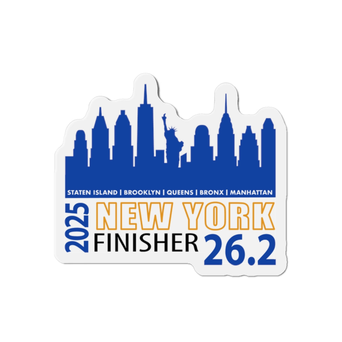 2025 NYC 26.2 Die-Cut Magnet | 2025 Race Souvenir | Ideal for Runners, Fitness Enthusiasts, Wall Art, Refrigerator Decor, Gift Idea