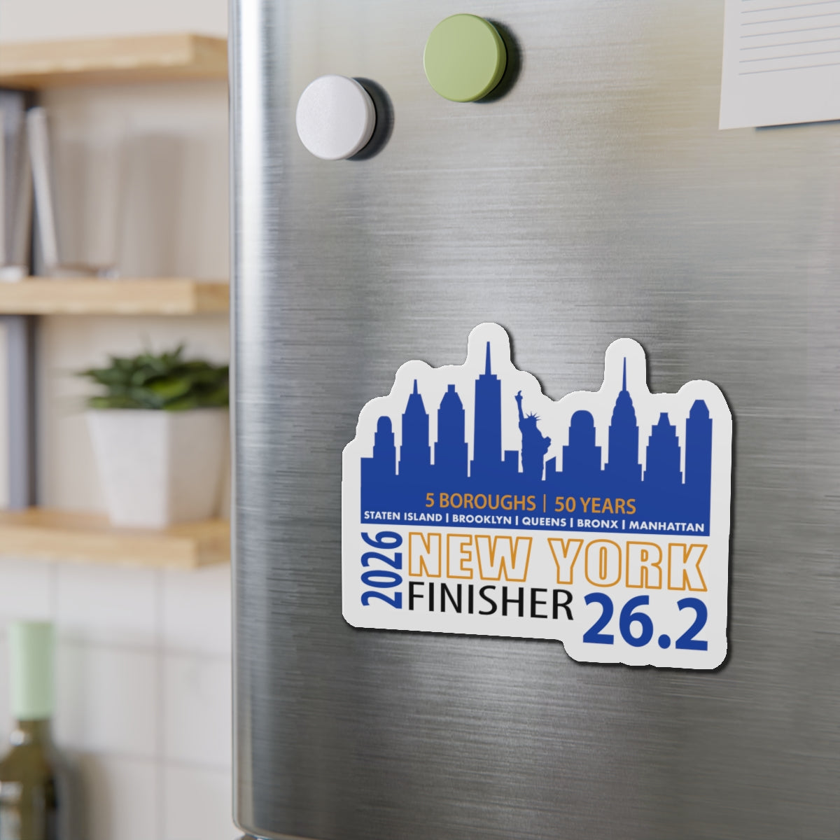 2026 NY 26.2 Die-Cut Magnet | 2026 Marathon
