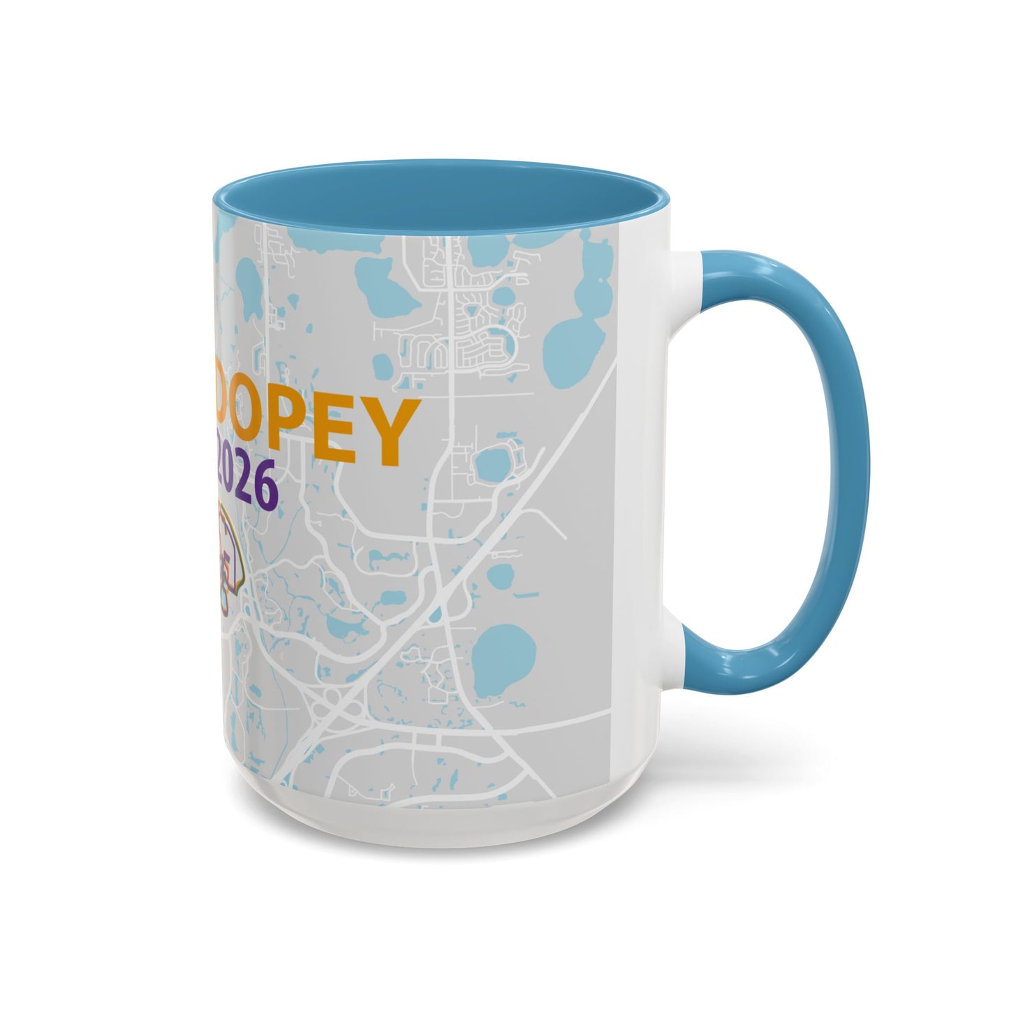 Dopey 48.6 2026 Map Route Mug | Accent Coffee Mug 11oz/15oz