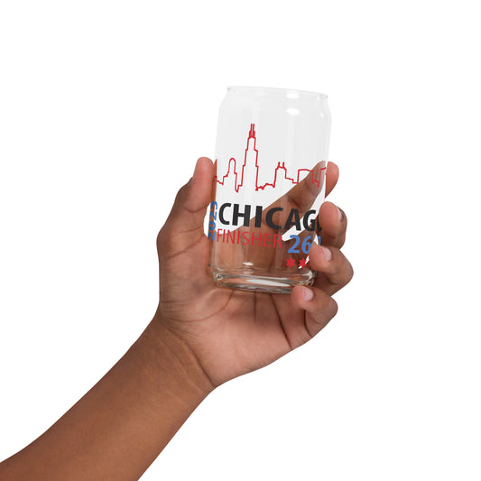 Chicago 2023 26.2 Finisher Can-shaped glass