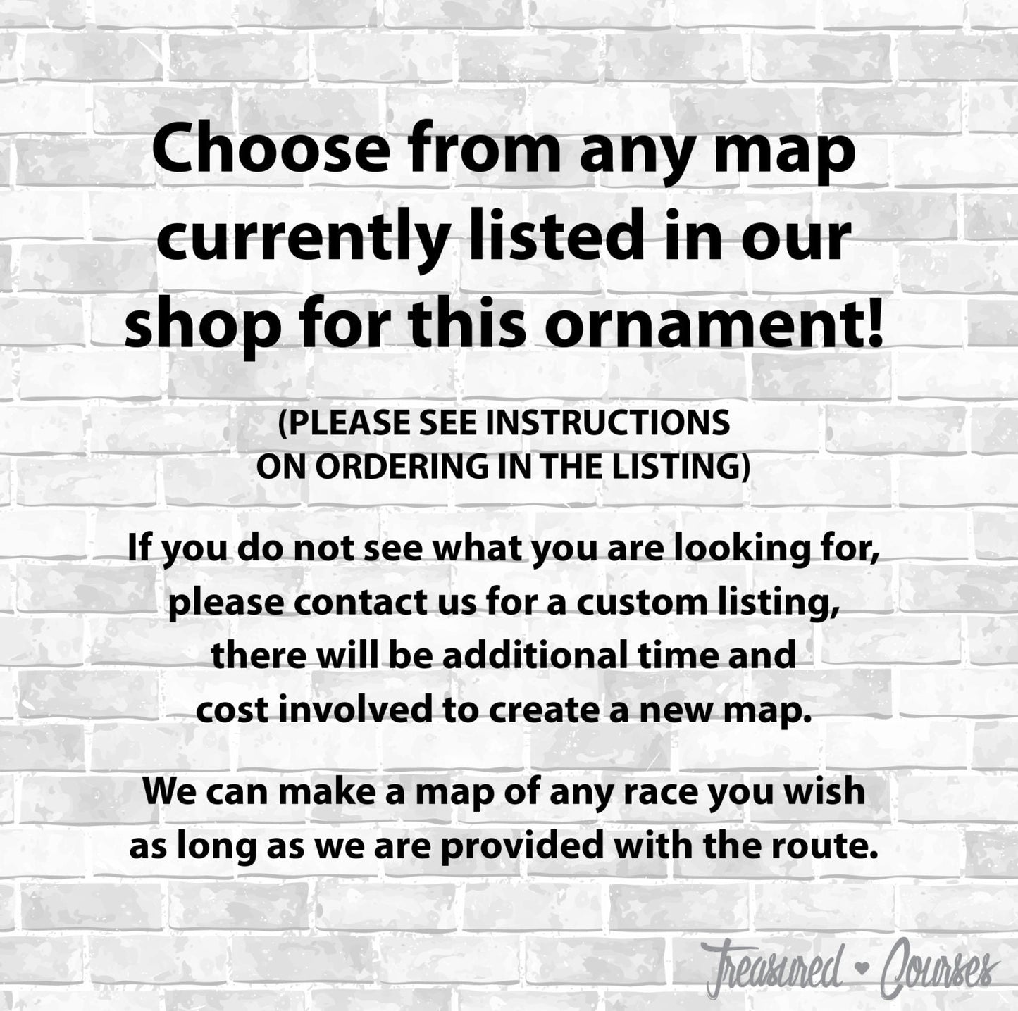Custom Silver Patterned Square Race Map Ornament, Marathon Ornament, Race Ornament, Half Marathon, Dopey, Boston, NYC, Chicago